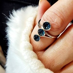 F6 NEW Sterling Silver Adjustable Ring